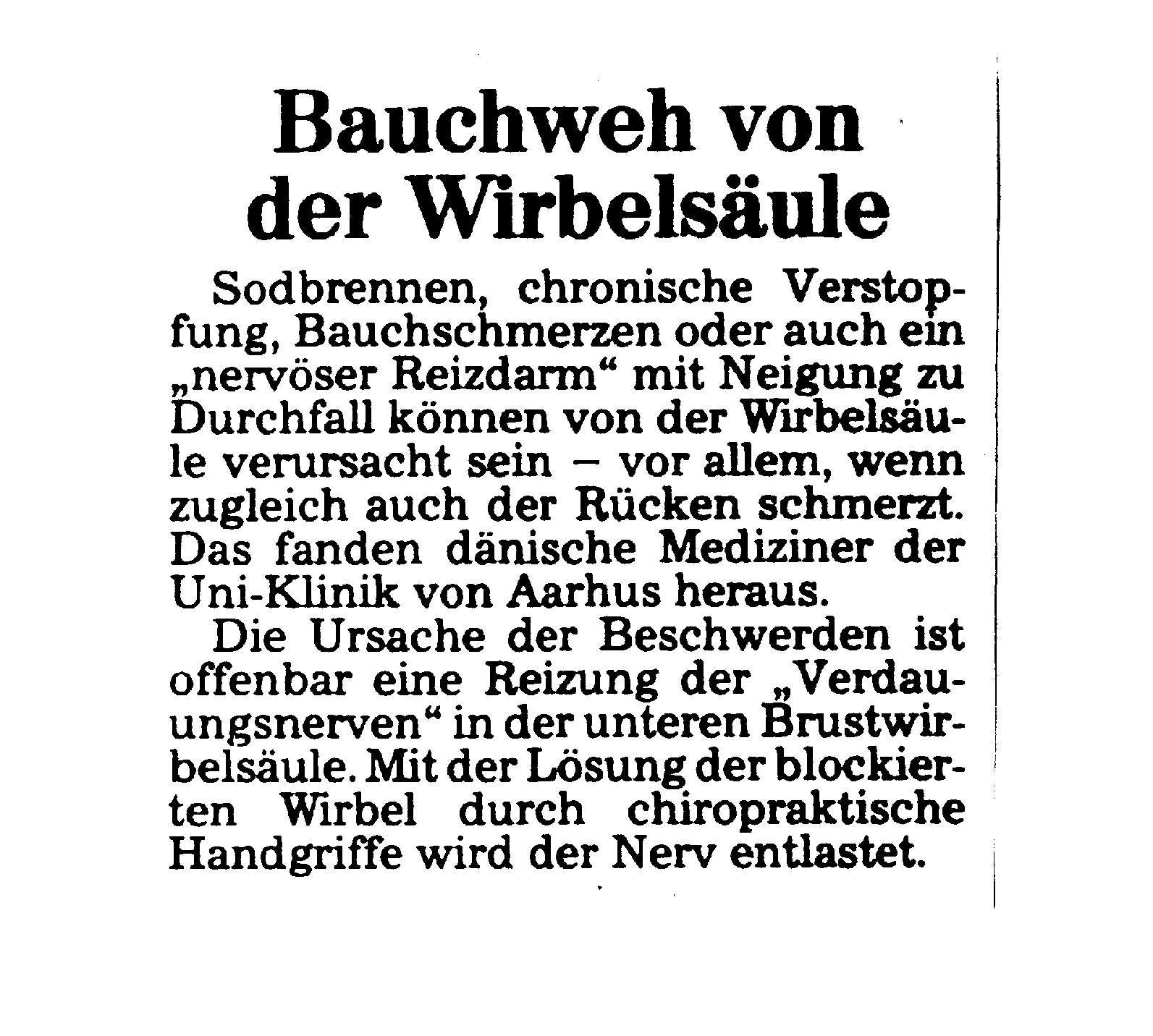 Bauchweh
