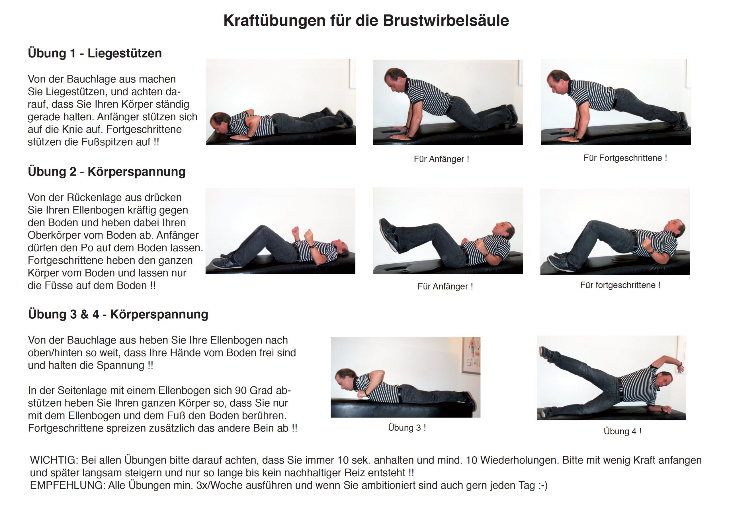 Brustwirbel Kraft